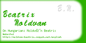 beatrix moldvan business card
